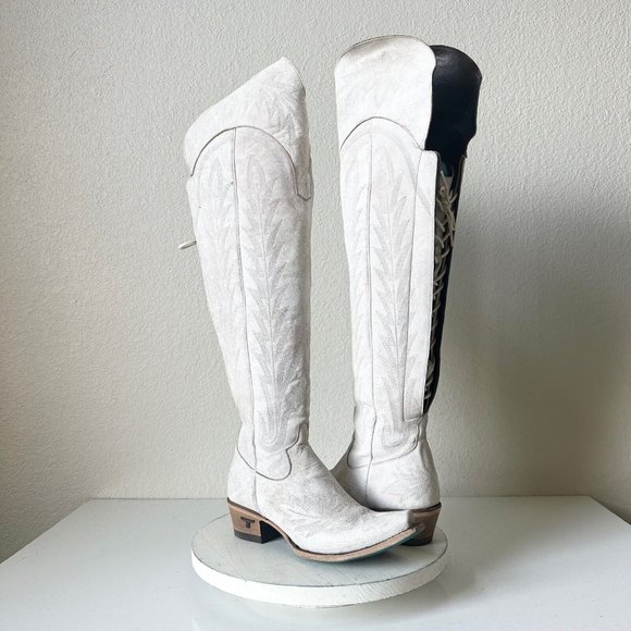 Lane Boots Shoes Euc Lane Lexington Over The Knee Western Boots 75